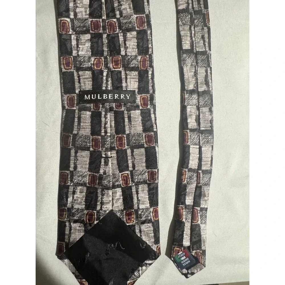 Mulberry Italian Handsewn Neck Tie 4 inch Designer pattern #318‎